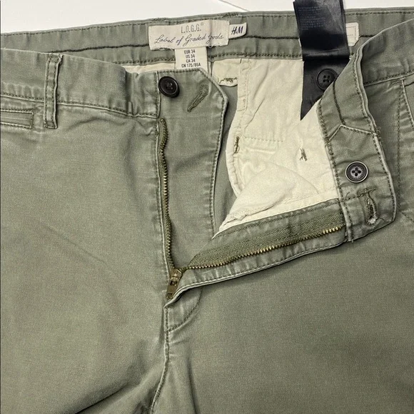 Olive Green Skinny Fit Khaki - Picture 7 of 9